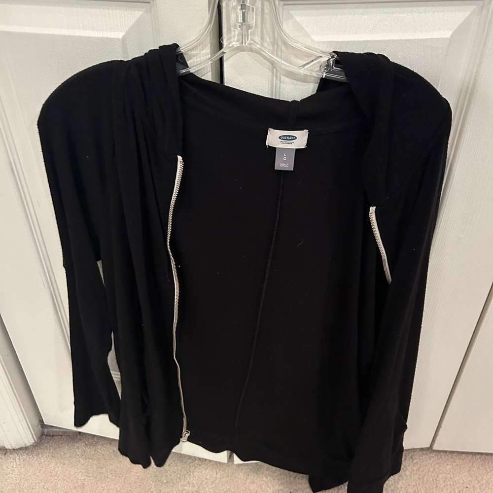 Old Navy Black Zip Up Sweatshirt